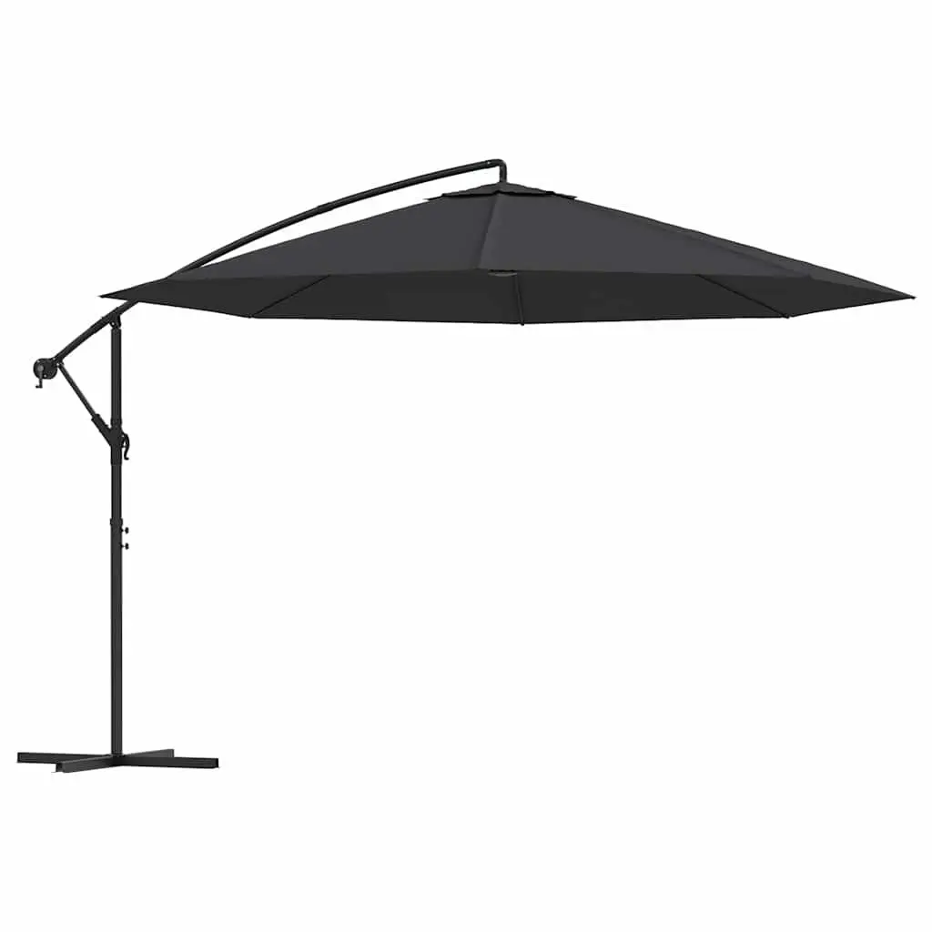 Cantilever Parasol Aluminium 350cm Black
