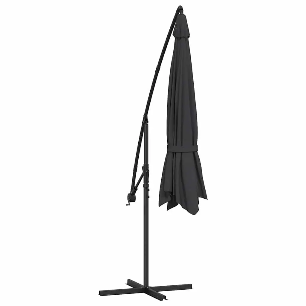 Cantilever Parasol Aluminium 350cm Black