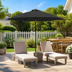 Premium 300cm Garden Parasol with Solar LED Lights