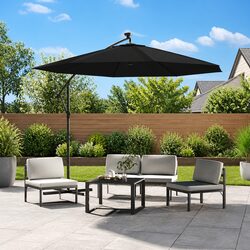 Premium Cantilever Garden Parasol 300cm with LED Lights