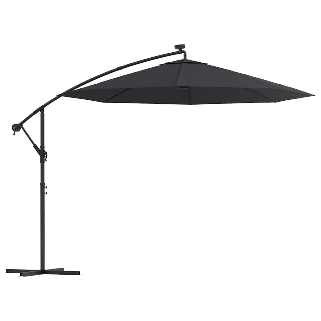 Cantilever Garden Parasol 300cm with LED Lights