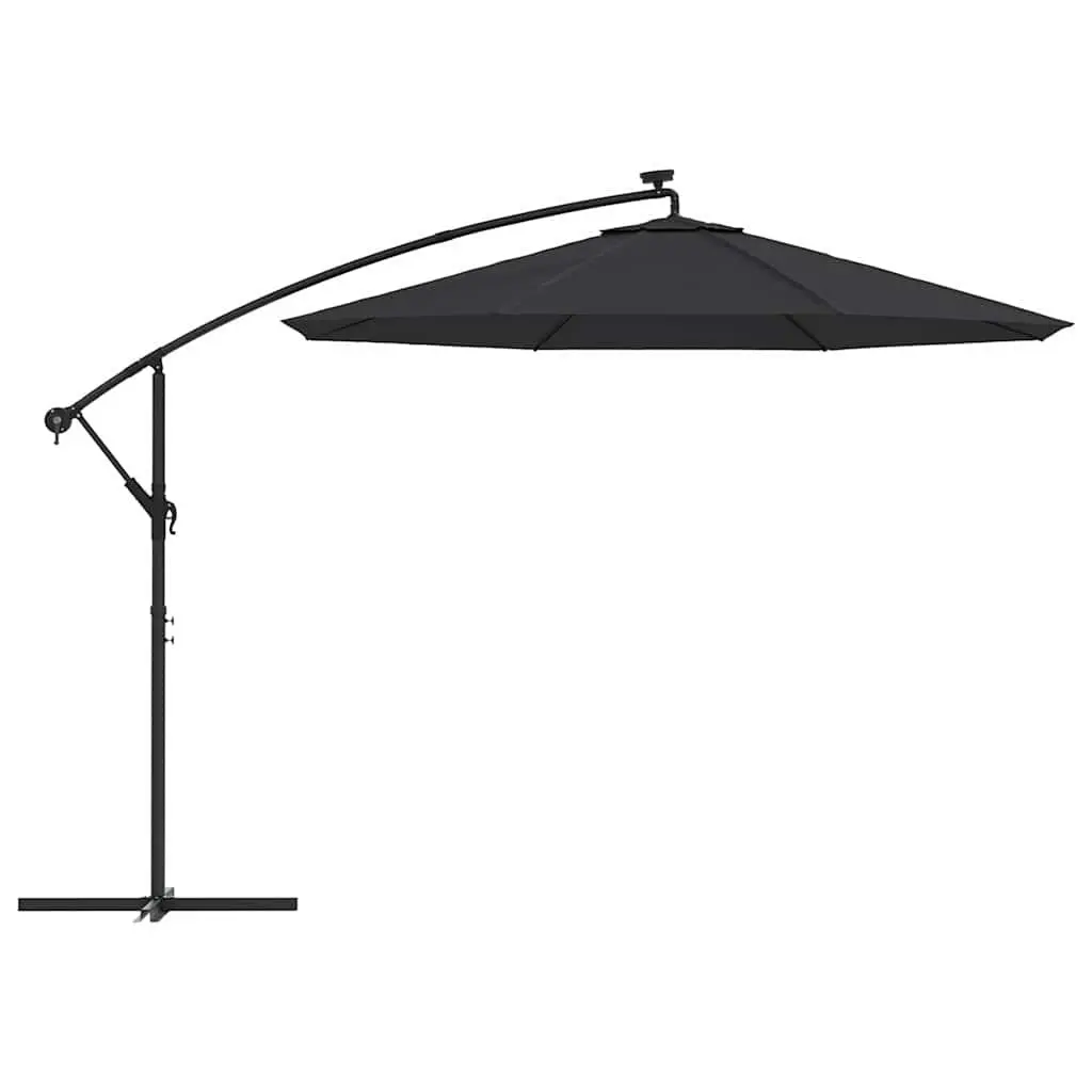 Cantilever Garden Parasol 300cm with LED Lights