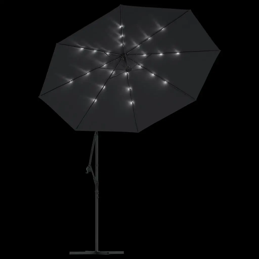 Cantilever Garden Parasol 300cm with LED Lights
