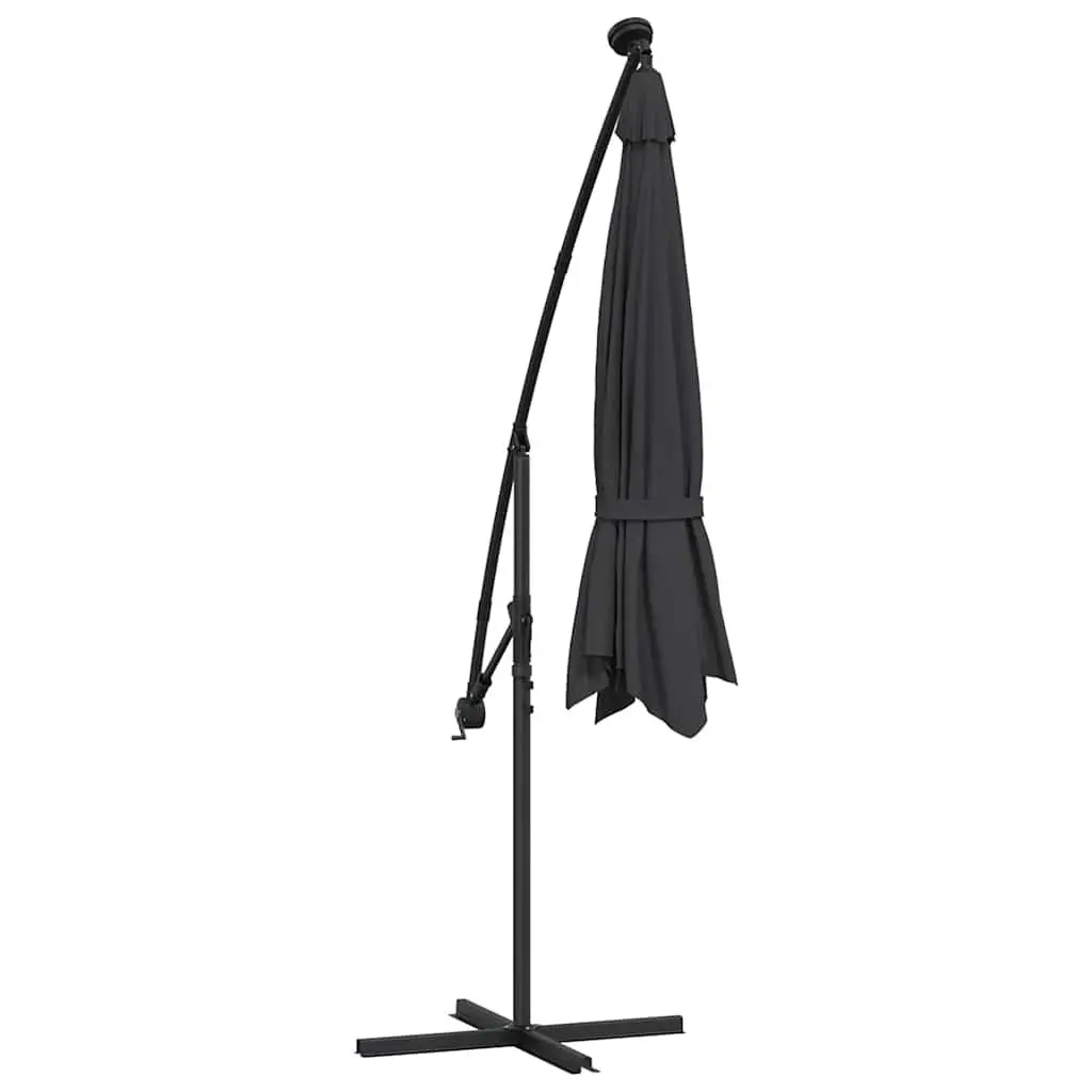 Cantilever Garden Parasol 300cm with LED Lights