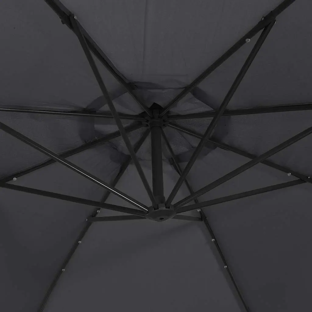 Cantilever Garden Parasol 300cm with LED Lights