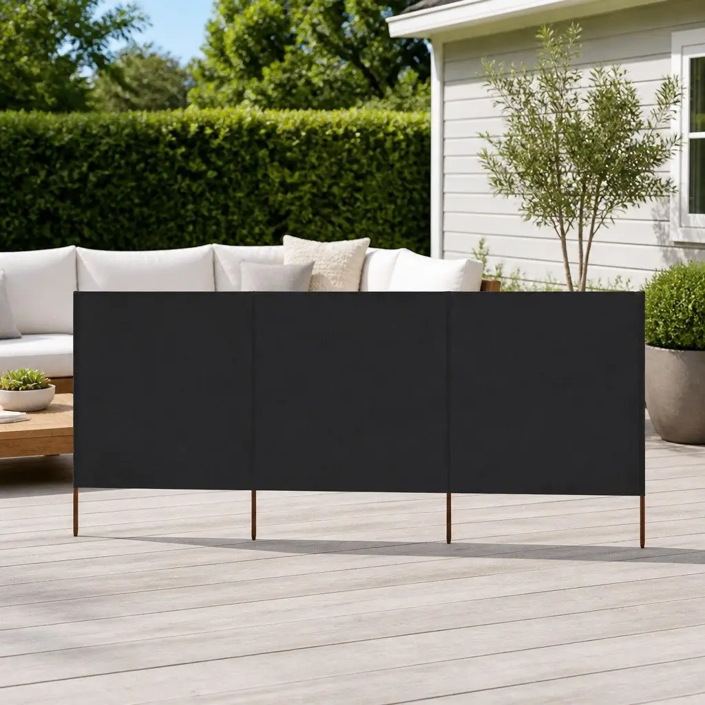 3-Panel Folding Wind Screen for Outdoor Areas
