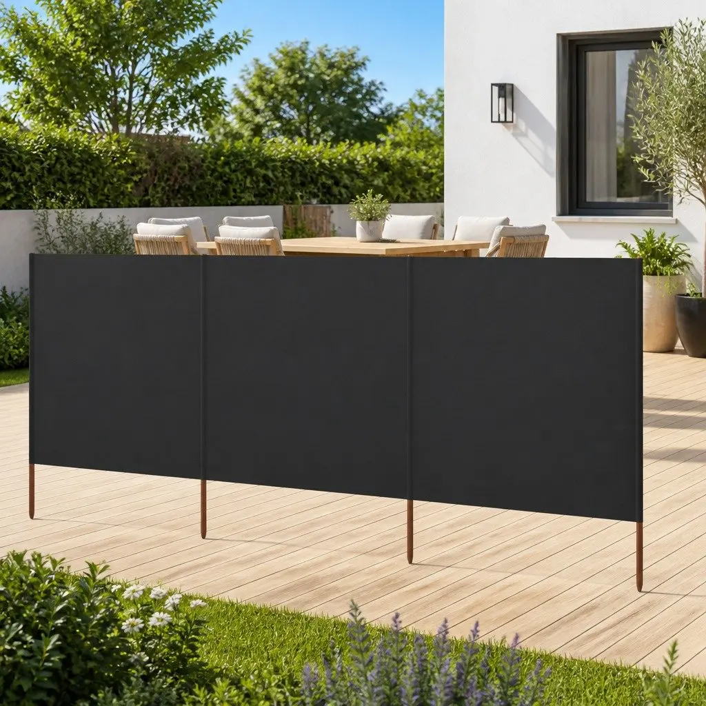 3-Panel Folding Wind Screen for Outdoor Use