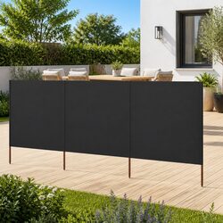 Robust 3-Panel Folding Wind Screen for Outdoor Use