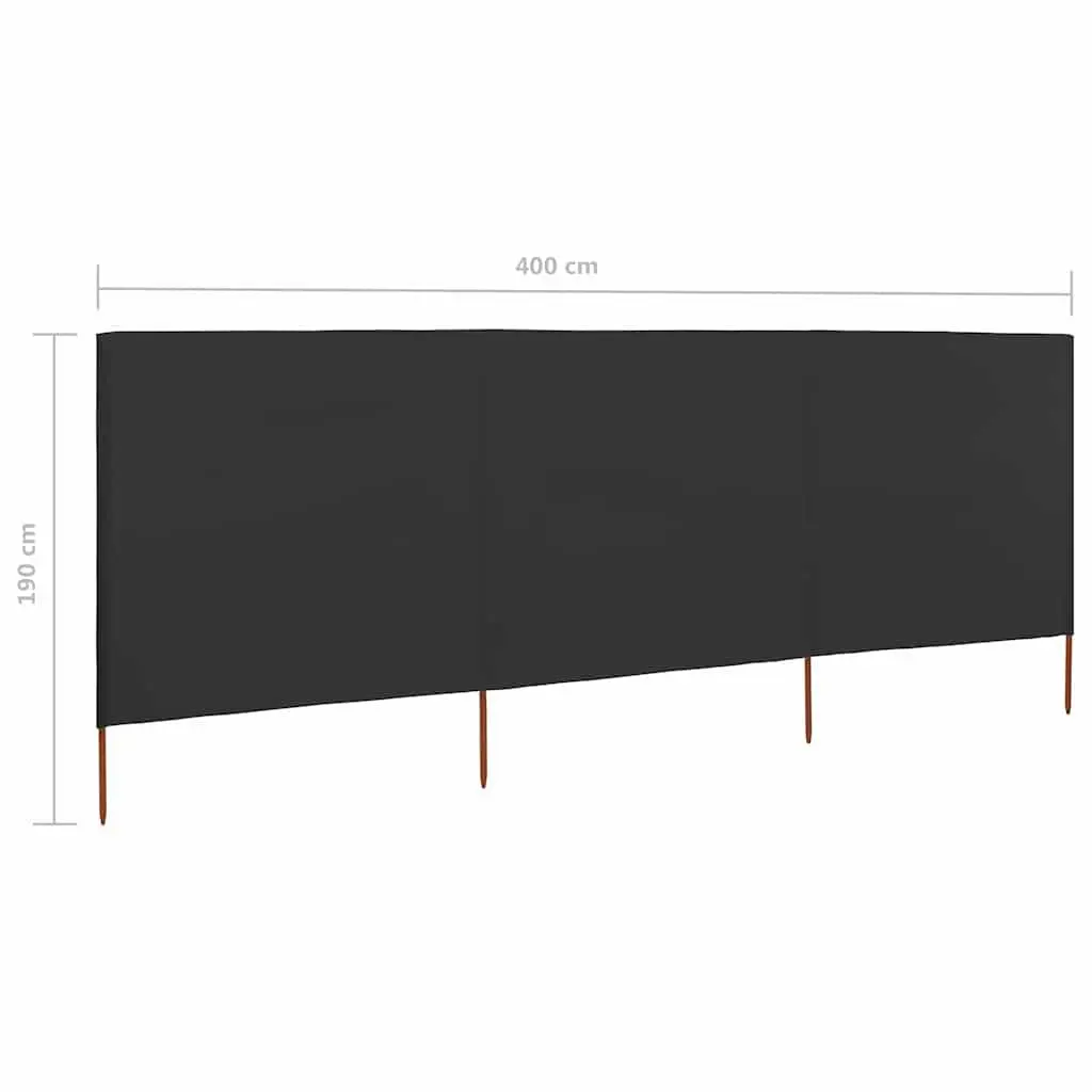 3-Panel Folding Wind Screen for Outdoor Use