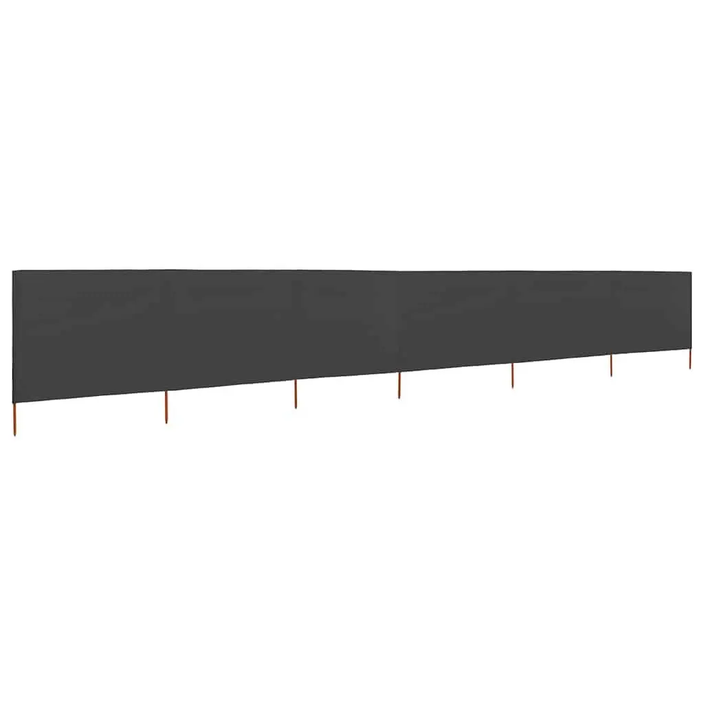 6-Panel Folding Wind Screen Anthracite 800x160cm