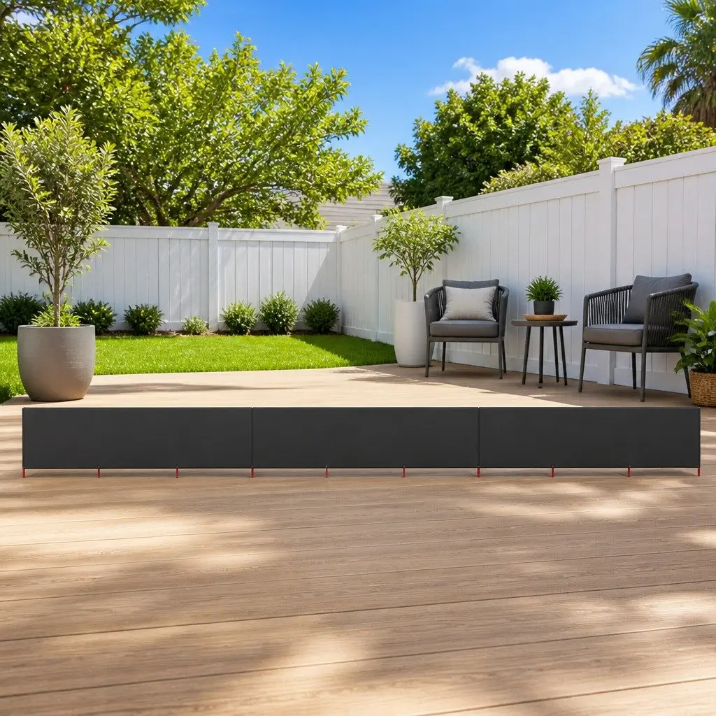 9-Panel Folding Wind Screen for Outdoor Spaces