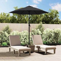 Premium Garden Parasol Anthracite 200x224cm with Crank Tilt