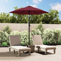Durable Red Burgundy Outdoor Parasol 200x224cm