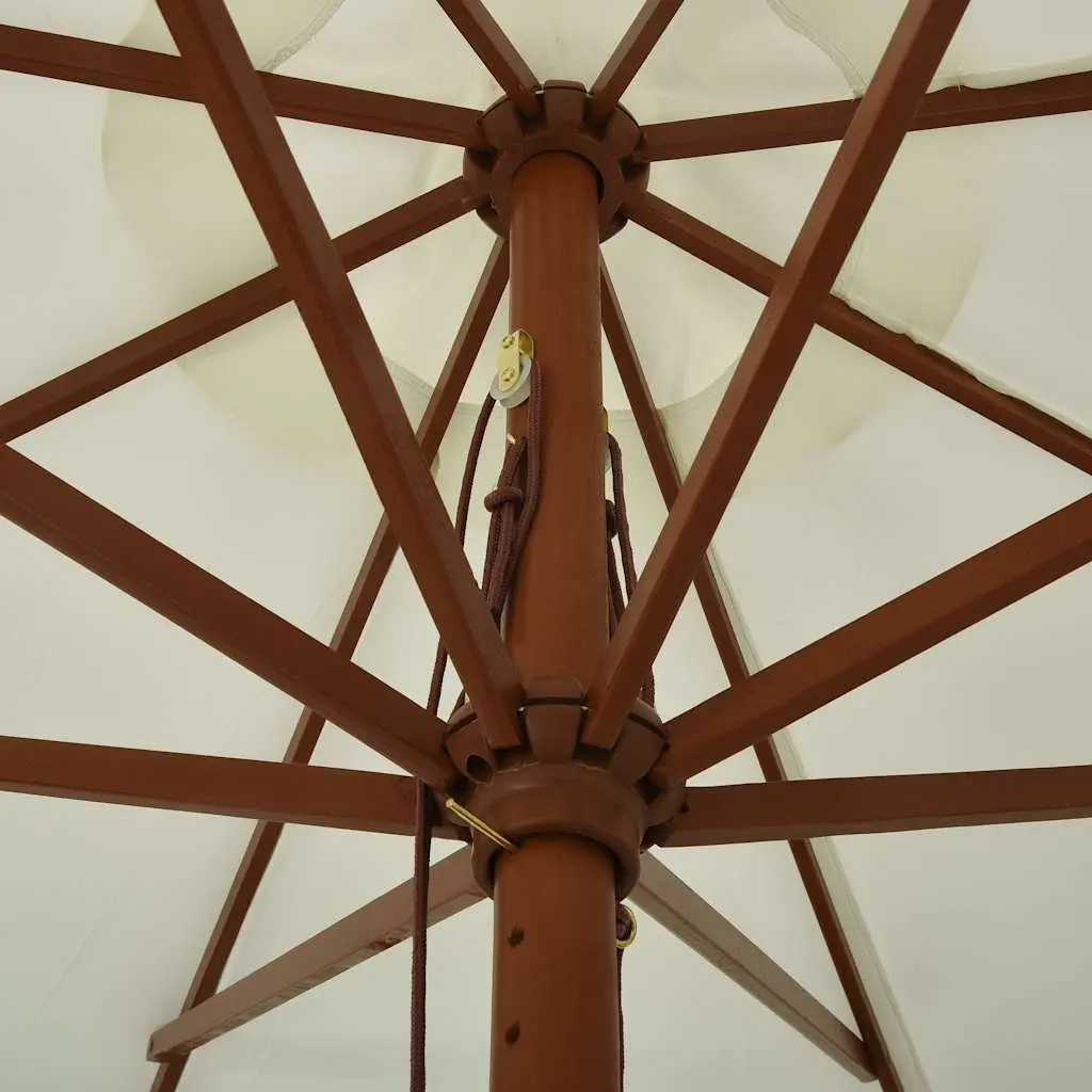 Garden Parasol with 330cm Wooden Pole