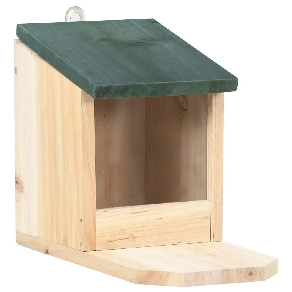 Wooden Squirrel House Set for Garden Feeding