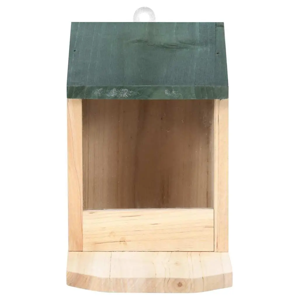 Wooden Squirrel House Set for Garden Feeding