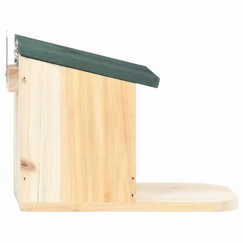Wooden Squirrel House Set for Garden Feeding