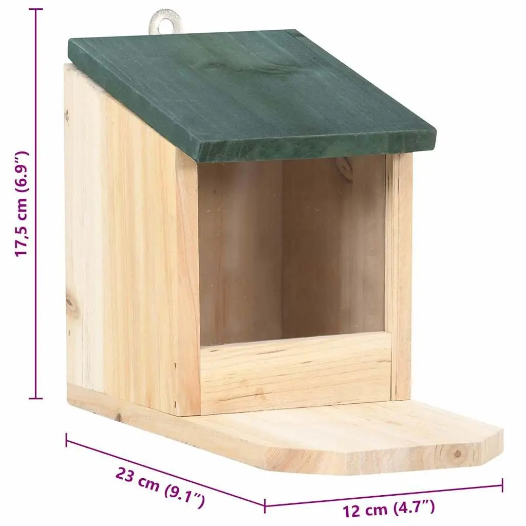 Wooden Squirrel House Set for Garden Feeding