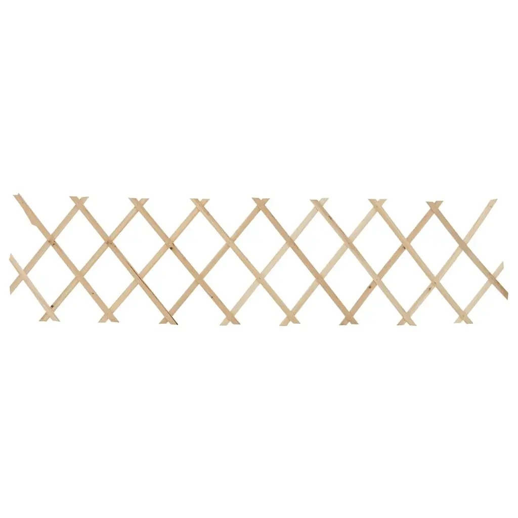 Expandable Brown Wooden Trellis Fence Panels, 5 pcs