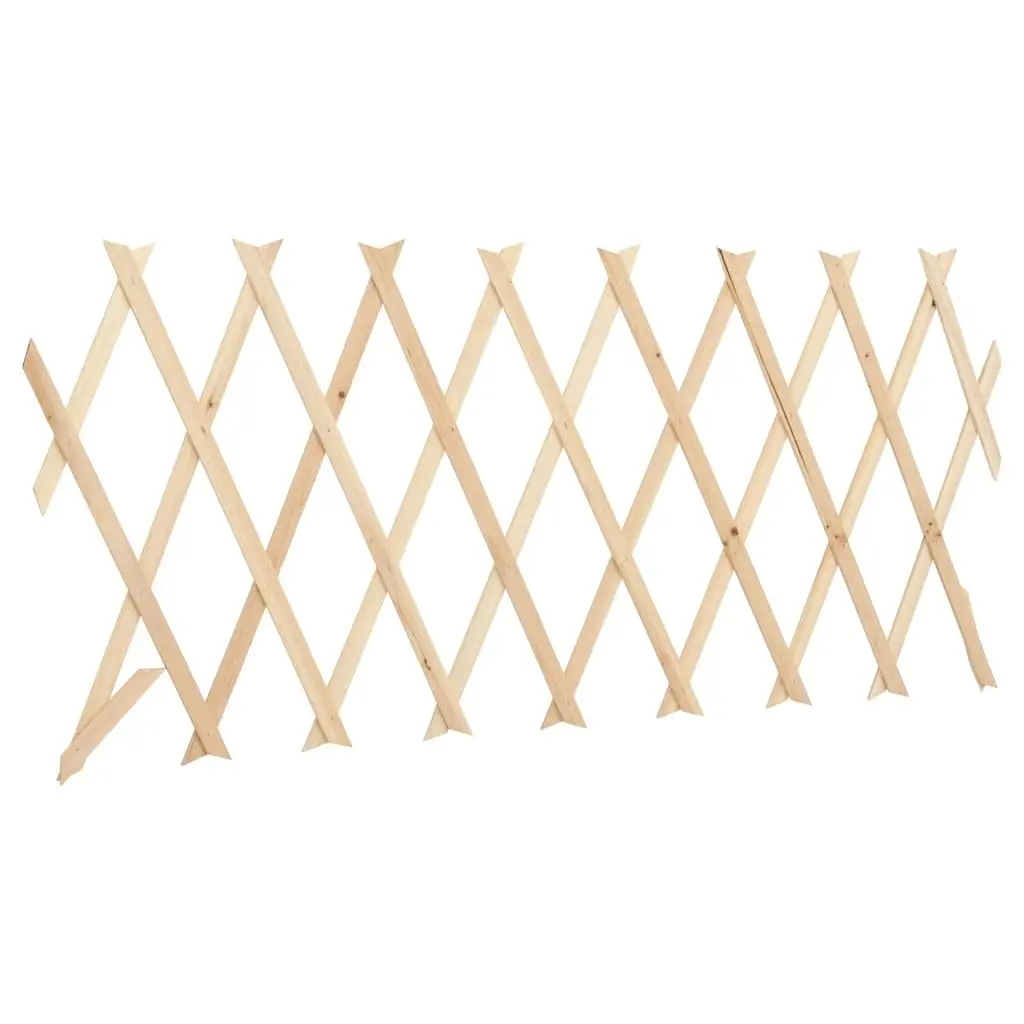 Expandable Brown Wooden Trellis Fence Panels, 5 pcs