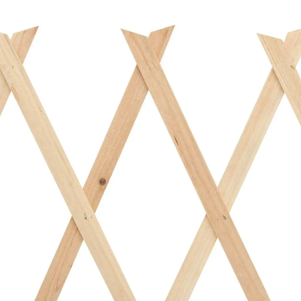 Expandable Brown Wooden Trellis Fence Panels, 5 pcs