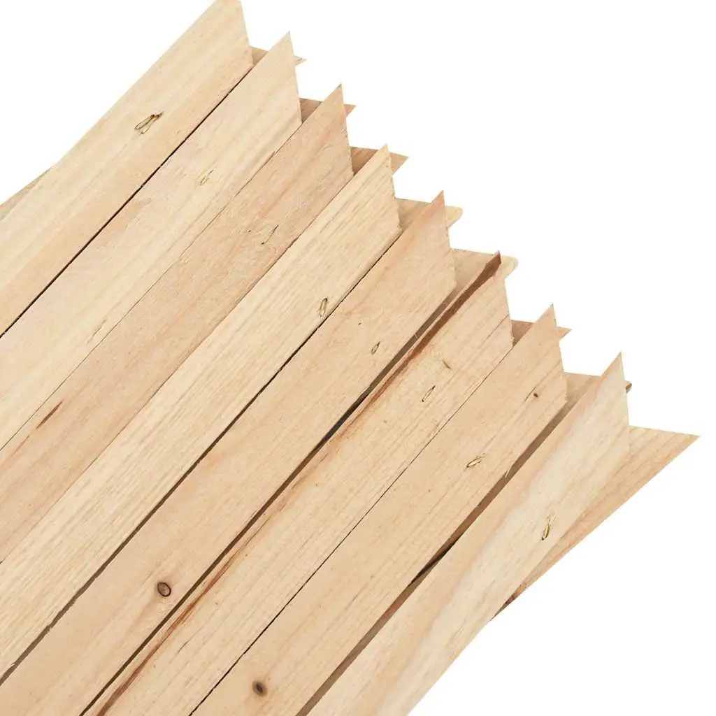 Expandable Brown Wooden Trellis Fence Panels, 5 pcs