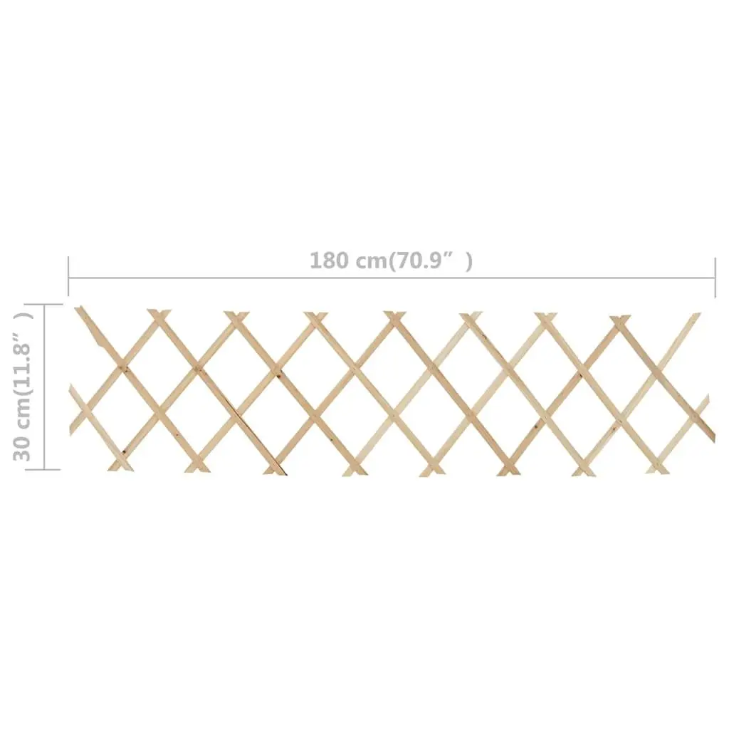 Expandable Brown Wooden Trellis Fence Panels, 5 pcs