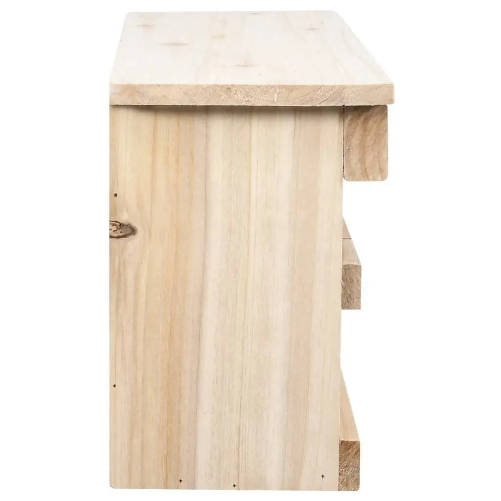 Wooden Birdhouse Firwood 5 Rooms Brown Outdoor Nesting Box