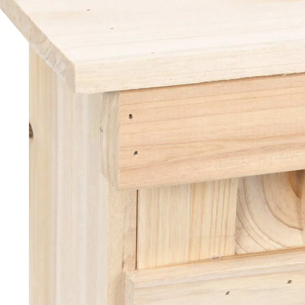 Wooden Birdhouse Firwood 5 Rooms Brown Outdoor Nesting Box