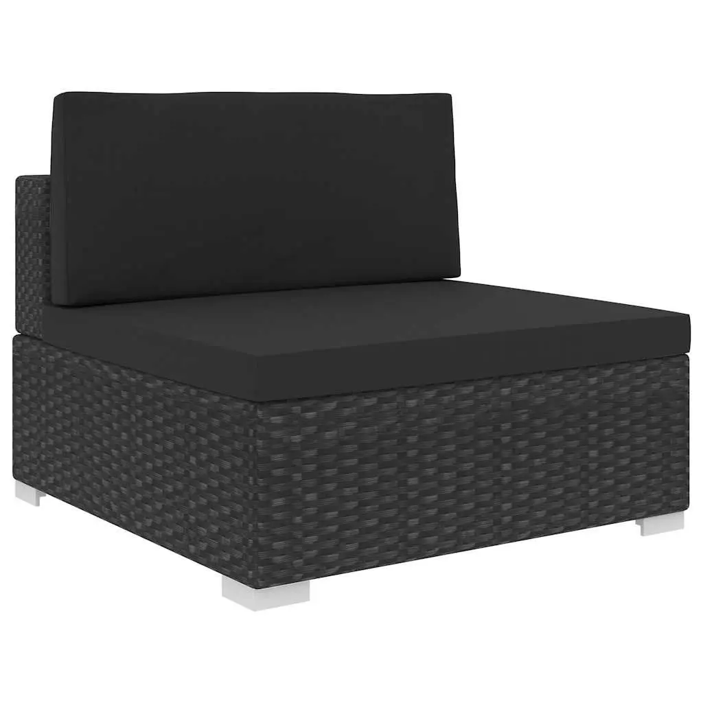 7-Piece Poly Rattan Garden Lounge Set with Cushions