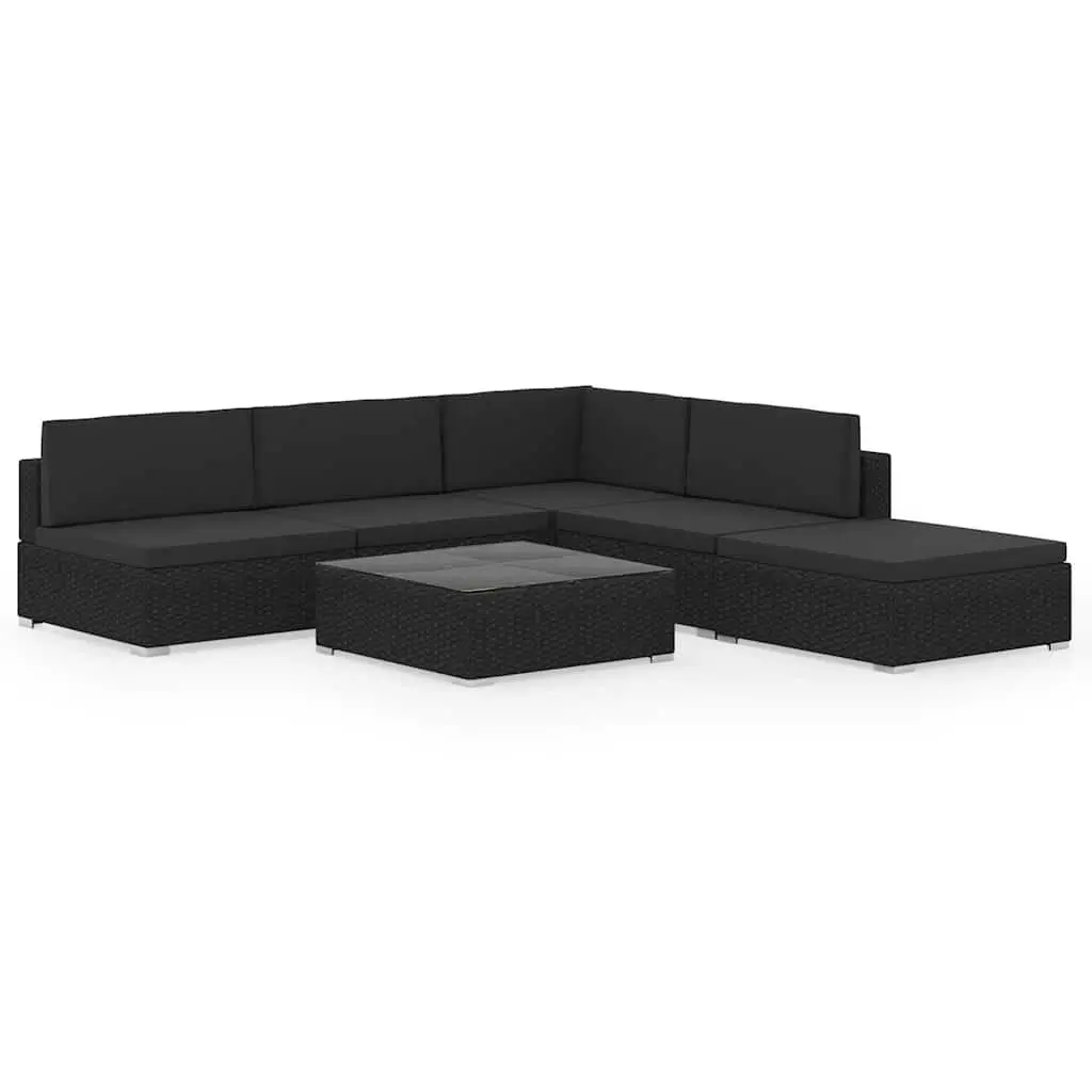 6-Piece Outdoor Lounge Set with Cushions
