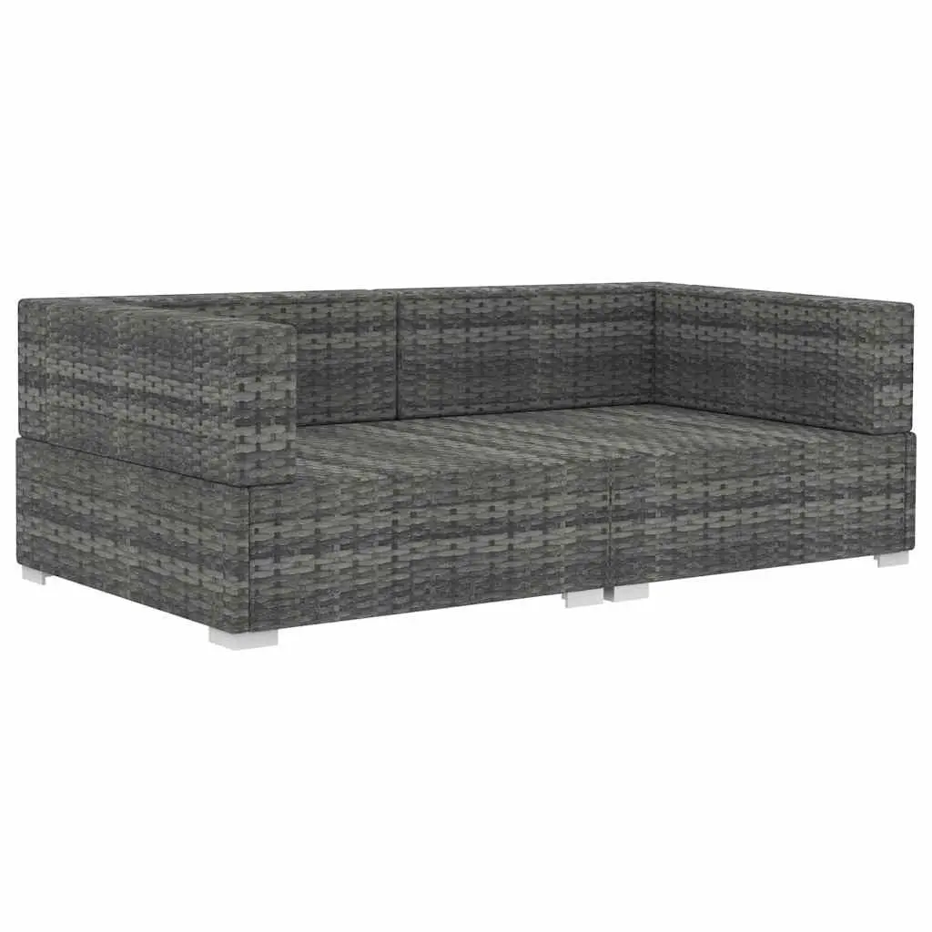 Outdoor Sectional Corner Chairs 2pcs Grey