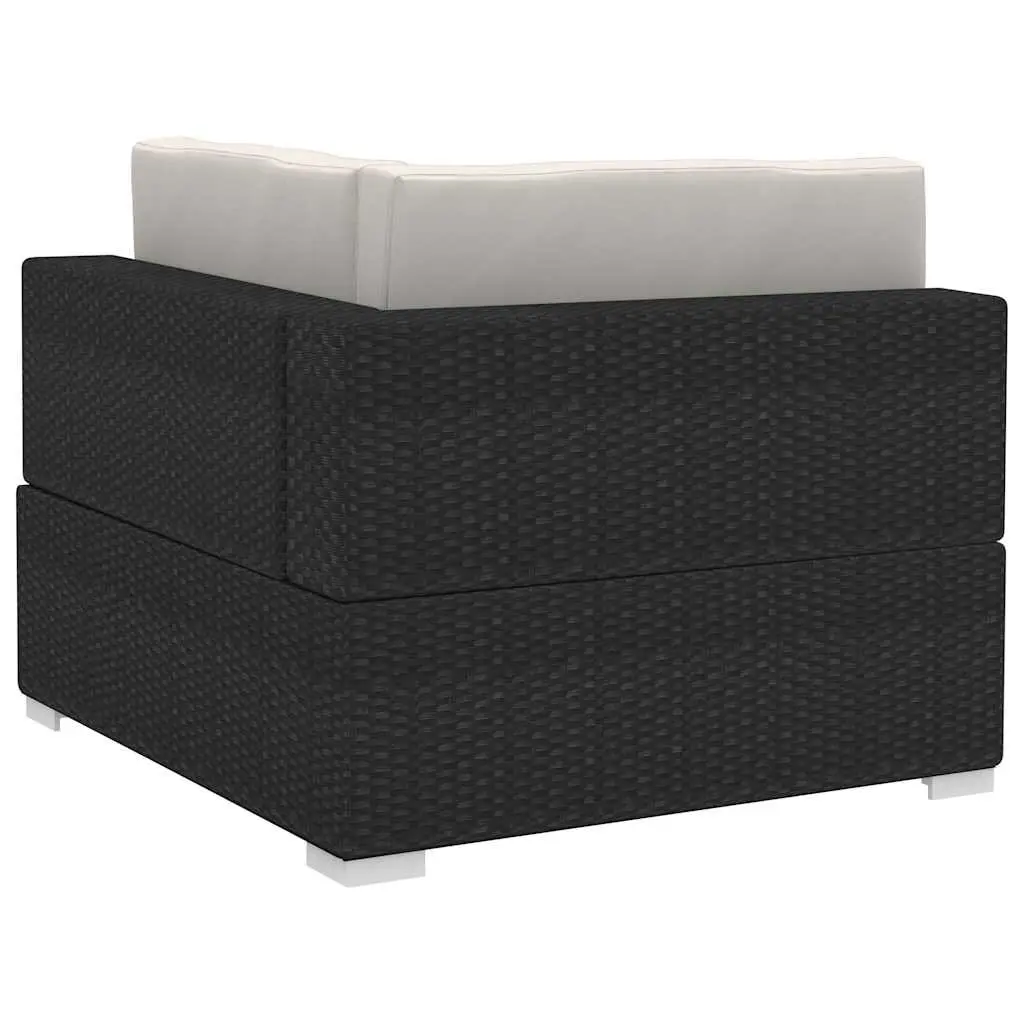 3-Piece Poly Rattan Garden Sofa Set