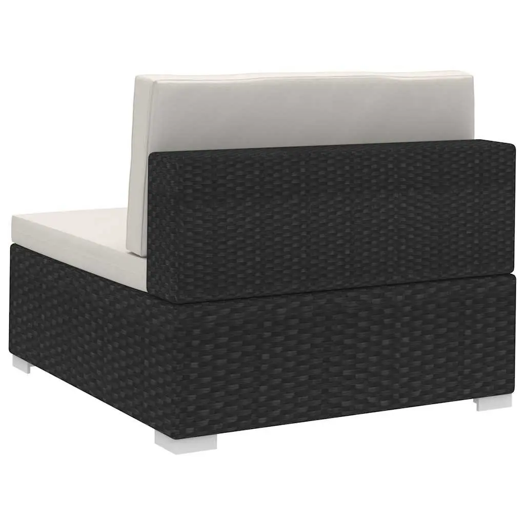 3-Piece Poly Rattan Garden Sofa Set