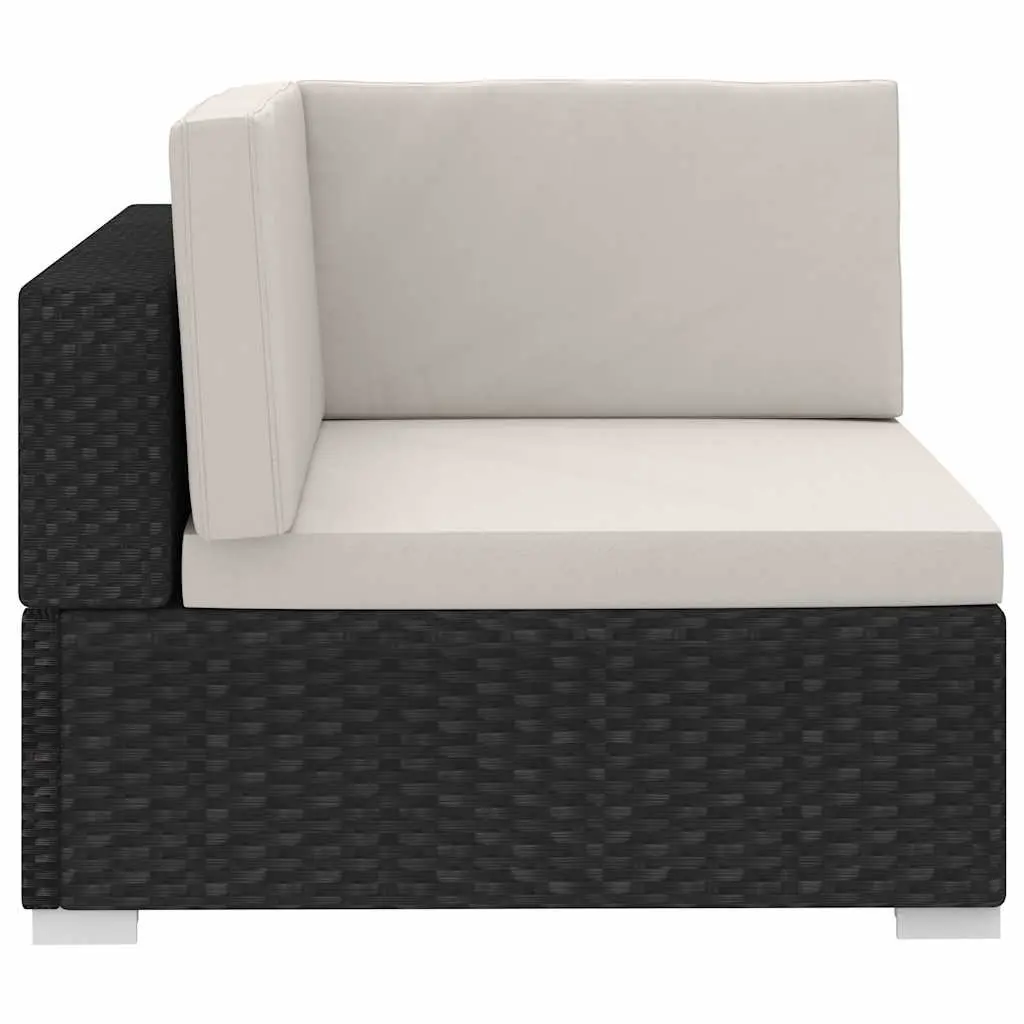 3-Piece Poly Rattan Garden Sofa Set
