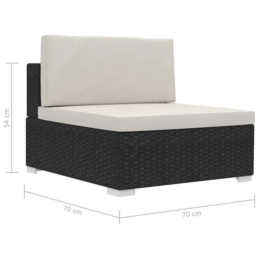 4-Piece Poly Rattan Sofa Set for Outdoor Spaces