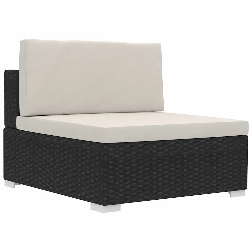 4-Piece Poly Rattan Sofa Set for Outdoor Spaces
