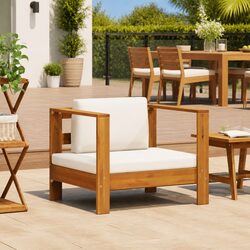 Acacia Wood Garden Sofa Chair with Cushions