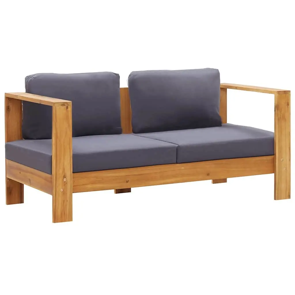 2-Seater Garden Bench with Cushions 140cm
