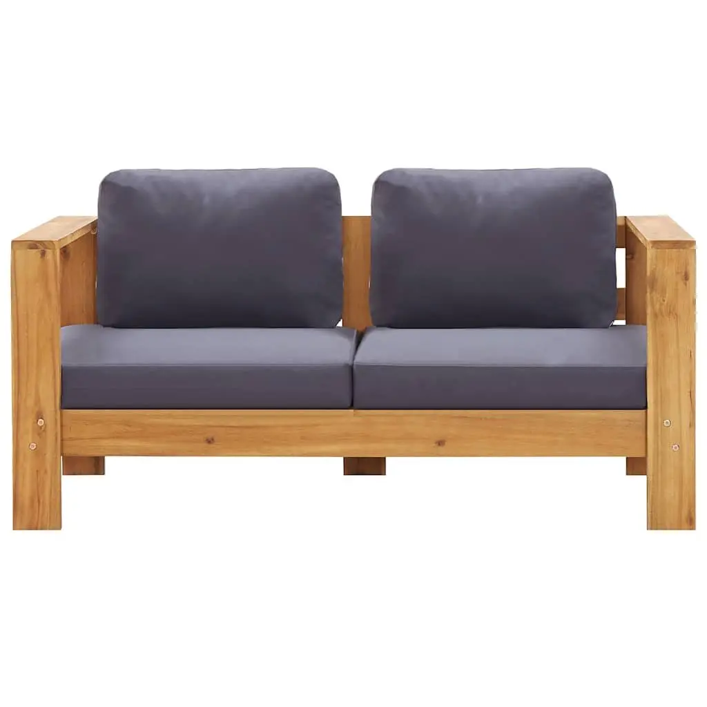 2-Seater Garden Bench with Cushions 140cm