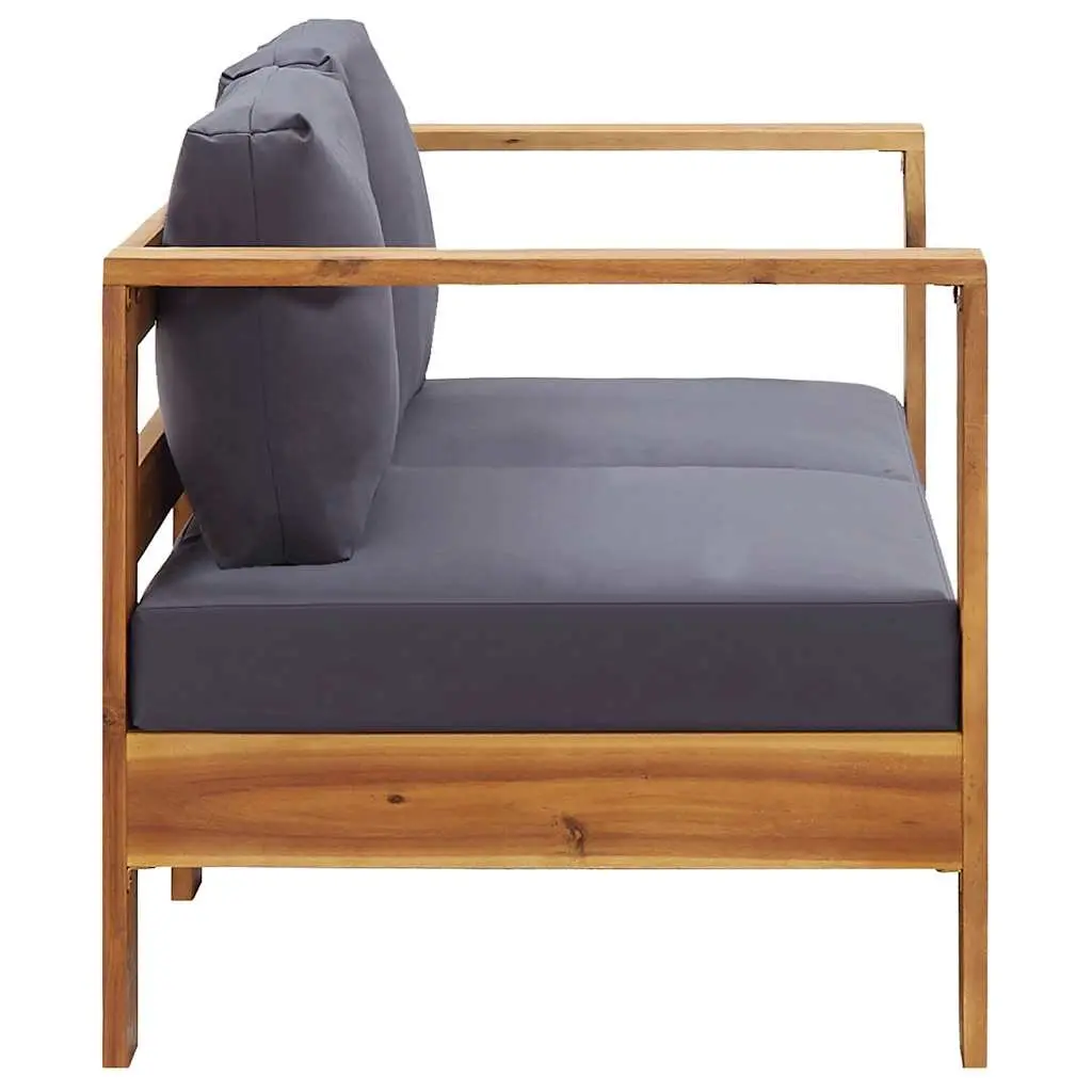 2-Seater Garden Bench with Cushions 140cm
