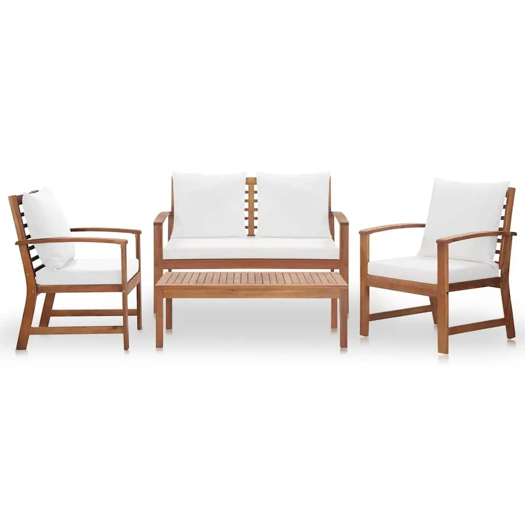 4 Piece Garden Lounge Set with Cushions