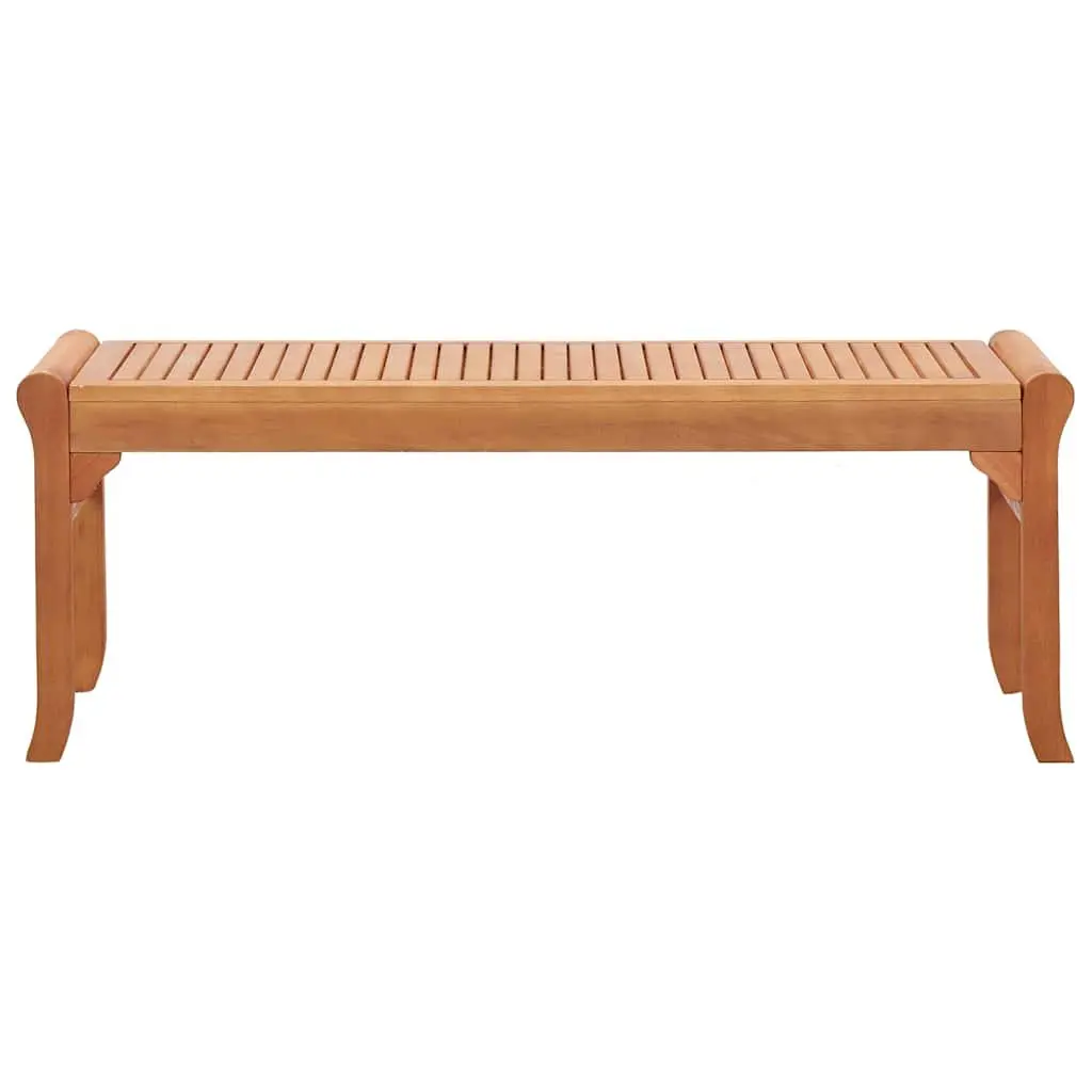 Outdoor Bench Solid Eucalyptus Wood 120cm Brown