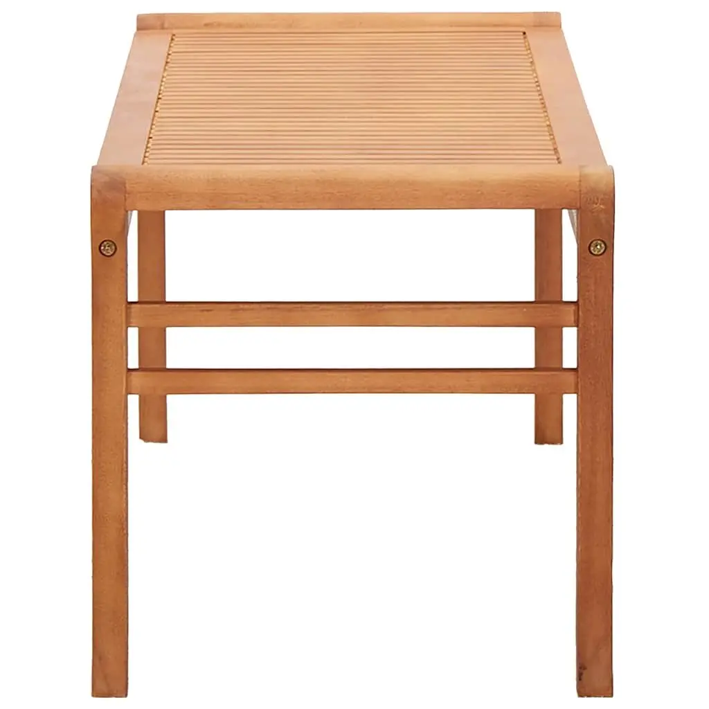 Outdoor Bench Solid Eucalyptus Wood 120cm Brown