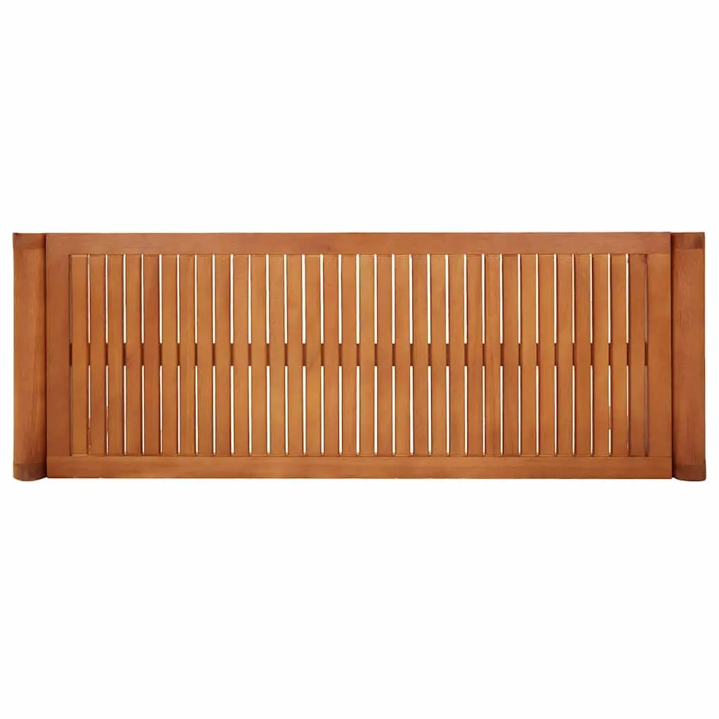 Outdoor Bench Solid Eucalyptus Wood 120cm Brown