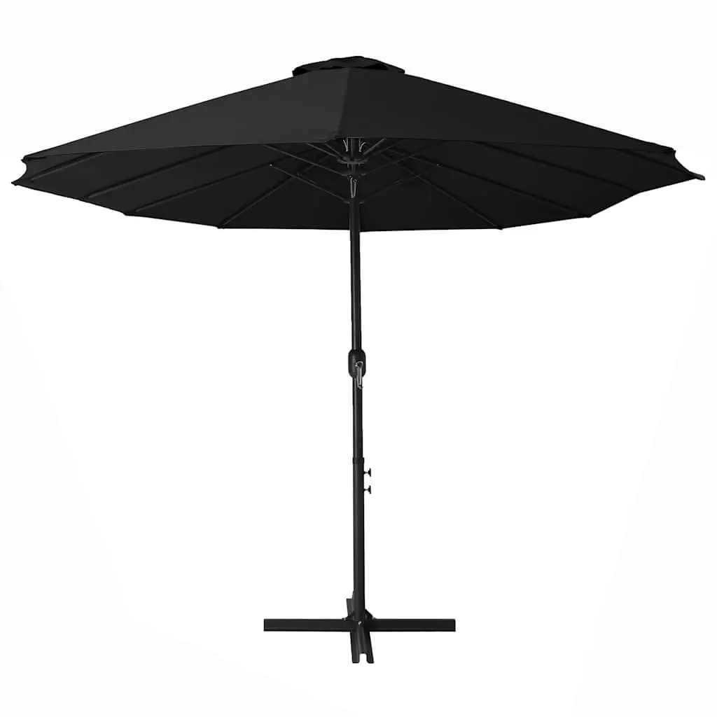 Double-Top Garden Parasol 460x270cm Black