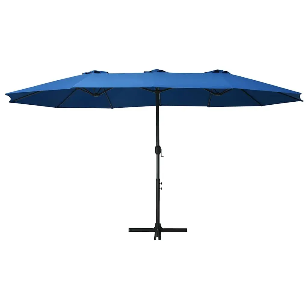 Garden Parasol Aluminium 460x270 cm Blue