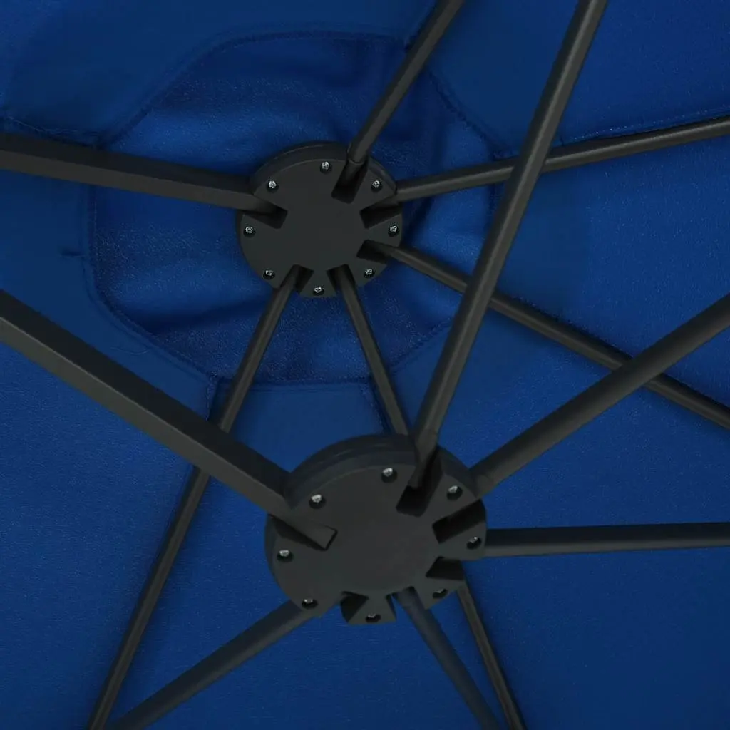 Garden Parasol Aluminium 460x270 cm Blue