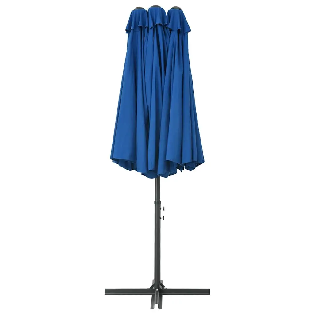 Garden Parasol Aluminium 460x270 cm Blue