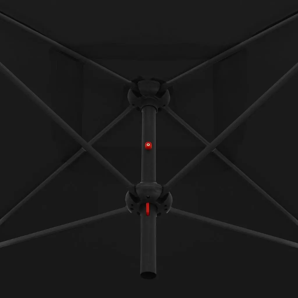 Double Parasol Umbrella 250x250 cm Black